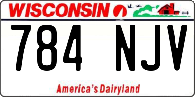WI license plate 784NJV
