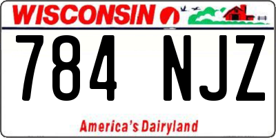 WI license plate 784NJZ