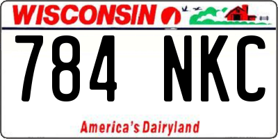 WI license plate 784NKC