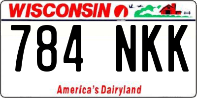 WI license plate 784NKK