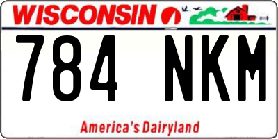WI license plate 784NKM