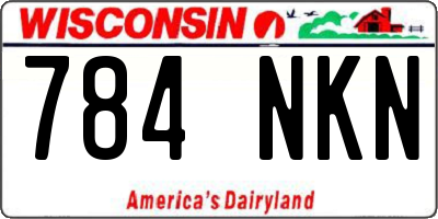 WI license plate 784NKN