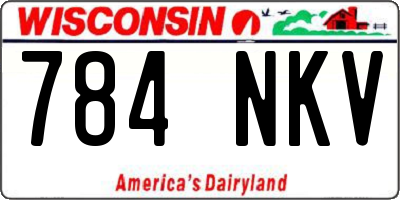WI license plate 784NKV