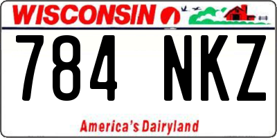 WI license plate 784NKZ