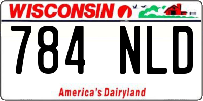 WI license plate 784NLD