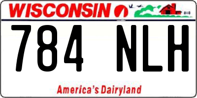 WI license plate 784NLH