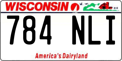 WI license plate 784NLI