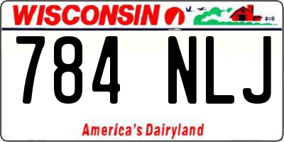 WI license plate 784NLJ