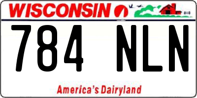 WI license plate 784NLN