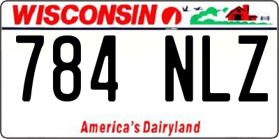 WI license plate 784NLZ