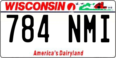 WI license plate 784NMI