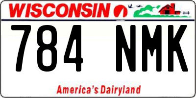 WI license plate 784NMK