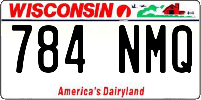 WI license plate 784NMQ