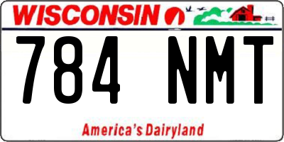 WI license plate 784NMT