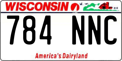 WI license plate 784NNC