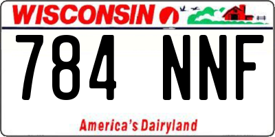 WI license plate 784NNF