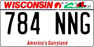 WI license plate 784NNG
