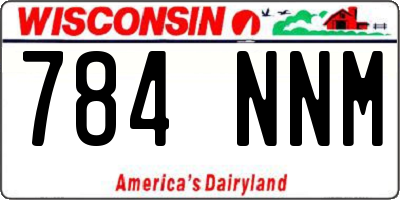 WI license plate 784NNM