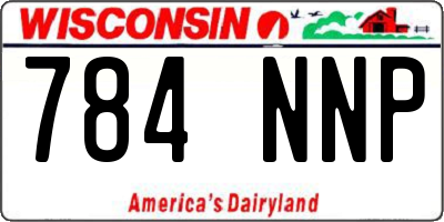 WI license plate 784NNP