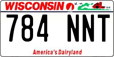 WI license plate 784NNT