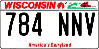 WI license plate 784NNV