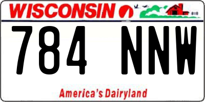 WI license plate 784NNW