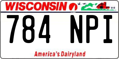 WI license plate 784NPI