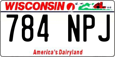 WI license plate 784NPJ