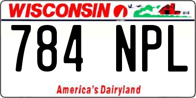 WI license plate 784NPL