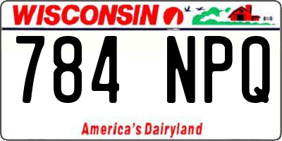 WI license plate 784NPQ
