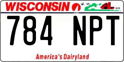 WI license plate 784NPT