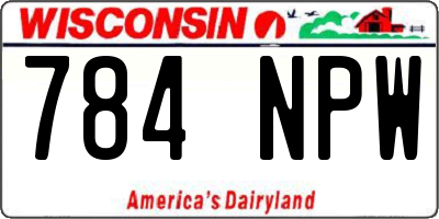 WI license plate 784NPW