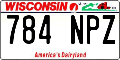 WI license plate 784NPZ