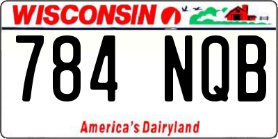 WI license plate 784NQB