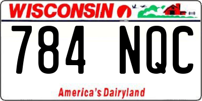 WI license plate 784NQC