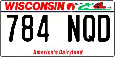 WI license plate 784NQD