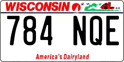 WI license plate 784NQE
