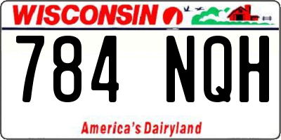 WI license plate 784NQH