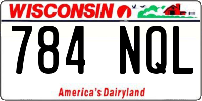WI license plate 784NQL