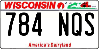 WI license plate 784NQS