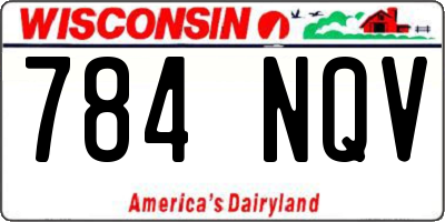 WI license plate 784NQV