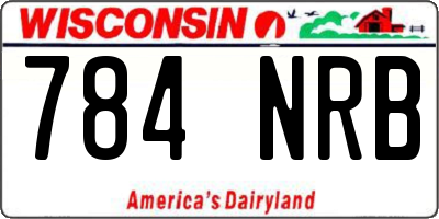 WI license plate 784NRB