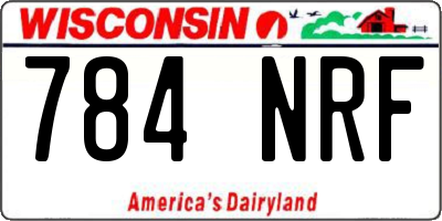 WI license plate 784NRF