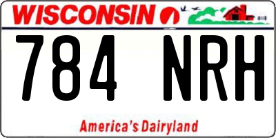 WI license plate 784NRH
