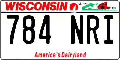 WI license plate 784NRI