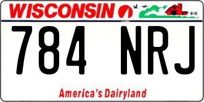 WI license plate 784NRJ