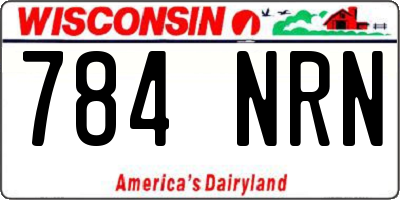 WI license plate 784NRN