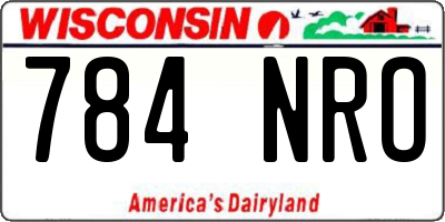 WI license plate 784NRO