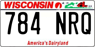 WI license plate 784NRQ