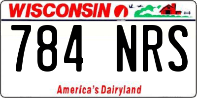 WI license plate 784NRS